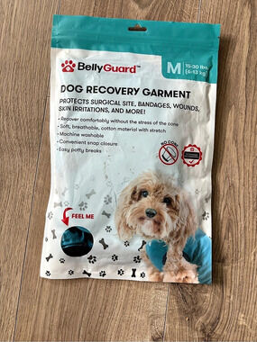 BellyGuard Dog Recovery Garment Blue Size Medium NWT